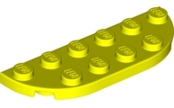 Placa de Cantos Arredondados 2x6 Neon Yellow