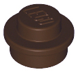 Placa redonda 1x1 Marrom Escura