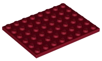 Placa 6x8 Dark Red