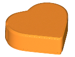 Placa 1x1 em coração Laranja