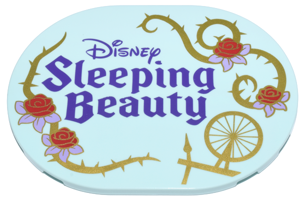 Placa Lisa Redonda 6x8 oval com escrita: "Disney Sleeping Beauty" Light Aqua