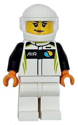 Minifigura Lego City - Mulher Piloto de Corrida