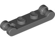 Placa Modificada 1x2 com Alças nas Extremidades Cinza Escura