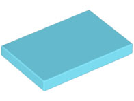 Placa Lisa 2x3 Medium Azure
