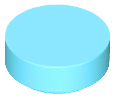 Placa Lisa Redonda 1x1 Medium Azure