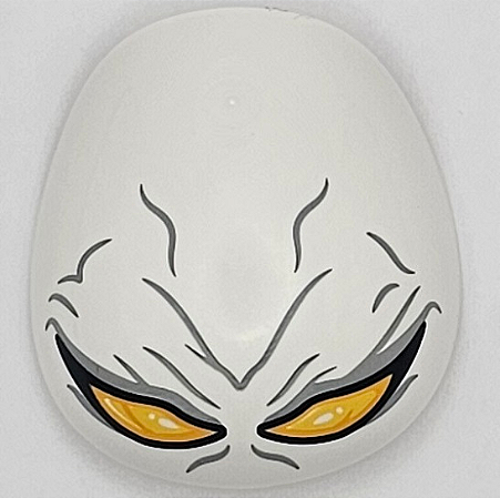 Armadura Grande com desenho de Olhos e Rugas Branca