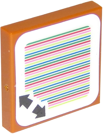 Placa Lisa 2x2 Dark Orange com adesivo do set 71365