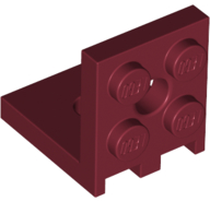 Suporte 2x2 - 2x2 com dois furos Dark Red