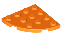 Placa redonda 4x4 de 1/4 Laranja