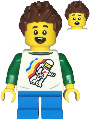Minifigura Lego City - Garoto com camisa espacial