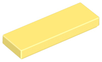 Placa Lisa 1x3 Amarela Clara Brilhante