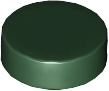Placa Lisa Redonda 1x1 Verde Escura