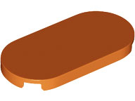 Placa Lisa 2x4 Oval Dark Orange