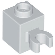 Tijolo Modificado 1x1 com clip (aperto vertical) Cinza Clara