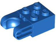 Tijolo Technic 2x2 com Soquete Esférico e Orifício para Eixo Azul