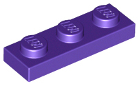 Placa 1x3 Dark Purple