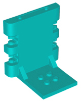 Base Traseira da Caixa Vidiyo Azul Turquesa