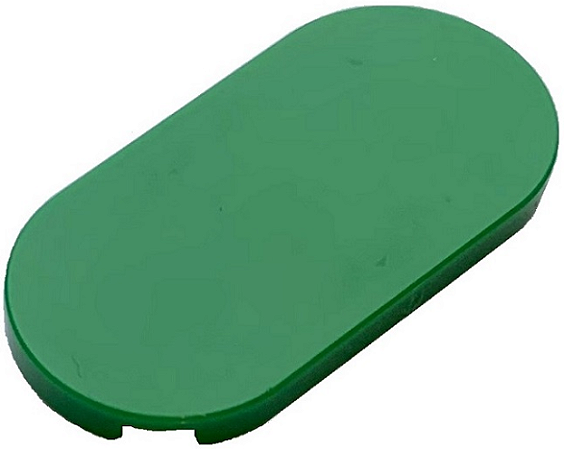 Placa Lisa 2x4 Oval Verde