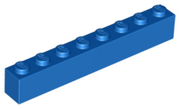 Tijolo 1x8 Azul