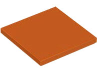 Placa Lisa 4x4 Dark Orange