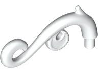 Caule de planta curvado com 2 espinhos Branco