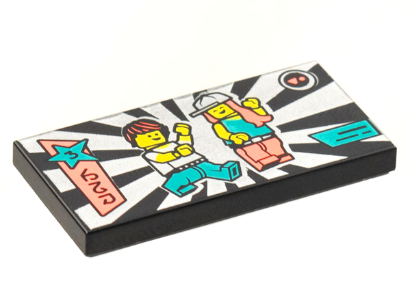 Placa Lisa 2x4 com desenho de dançarinos