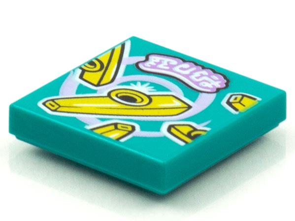 Placa Lisa 2x2 com desenho de Capa de Album Kazoos
