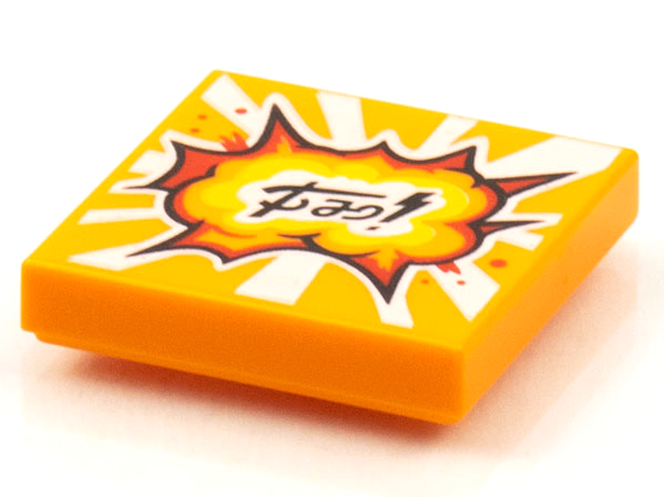 Placa Lisa 2x2 com desenho de Explosão