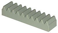 Cremalheira de Engrenagem 1x4 Cinza Claro