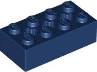 Tijolo Technic 2x4 com furos para eixos Azul Escuro