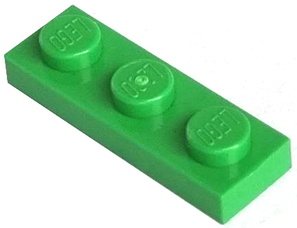 Placa 1x3 Verde Brilhante