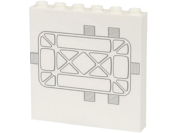 Painel 1x6x5 com desenho de Porta SW Tantive IV Branca