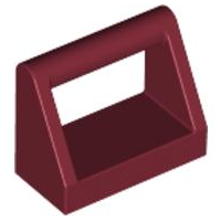 Placa Modificada 1x2 com Alça Dark Red