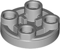 Placa Lisa Redonda 2x2 Invertida  Cinza Clara