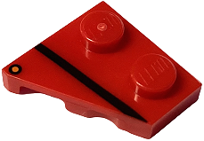 Placa 2x2 Direita Vermelha com listra preta