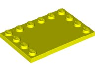 Placa Lisa Modificada 4x6 New Yellow
