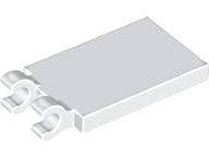 Placa Modificada 2x3 com clip Branca