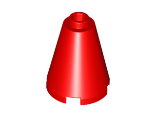 Cone 2x2x2 com furo no centro Vermelho