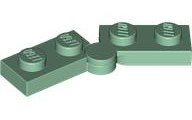 Placa com dobradiça Base giratória 1x4 Sand Green