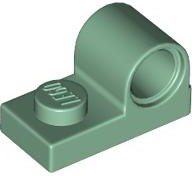 Placa modificada 1x2 com Furo na Parte Superior Sand Green