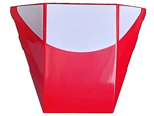 Cunha Vermelha 4x3 Curva tripla com Pintura Branca