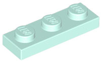 Placa 1x3 Light Aqua