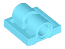 Placa Modificada 2x2 com furos para pino Medium Azure