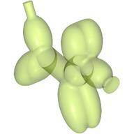 Balão em Formato de Cachorro Translúcido Verde Brilhante