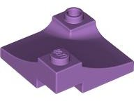 Tijolo em Arco 3x3 canto invertido com pino oco elevado Medium Lavender