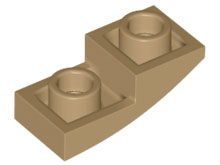Inclinação Curva 2x1 1x2 Invertida Bege Escura