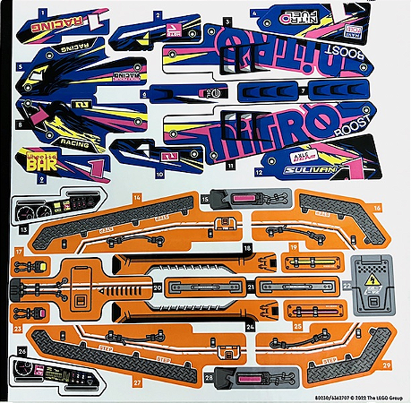 Cartela de Adesivo do Set 42140