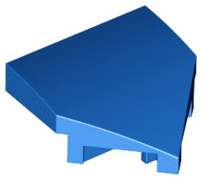 Cunha 2x2 pontiaguda com entalhes de pino Azul
