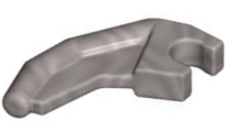 Farpa / Garra / Chifre / Dente com Clipe Angular Flat Silver