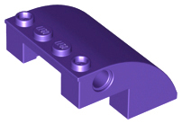 Tijolo Inclinado 4x4x2 com 4 Studs e Furos para Pinos Dark Purple